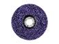 Disque abrasif violet avec centre métallique.