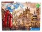 Un puzzle Clementoni de 1000 pièces avec des images de Londres, y compris le London Eye, des cabines téléphoniques et le Tower Bridge.