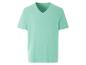 T-shirt vert menthe à col en V.