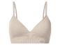 Bralette côtelée beige sans couture