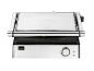 Grill de contact en acier inoxydable avec thermostat réglable et voyants lumineux.