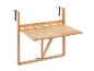 Table pliante en bambou avec supports de montage.