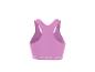 Soutien-gorge de sport rose dos nageur avec texte blanc sur la bande