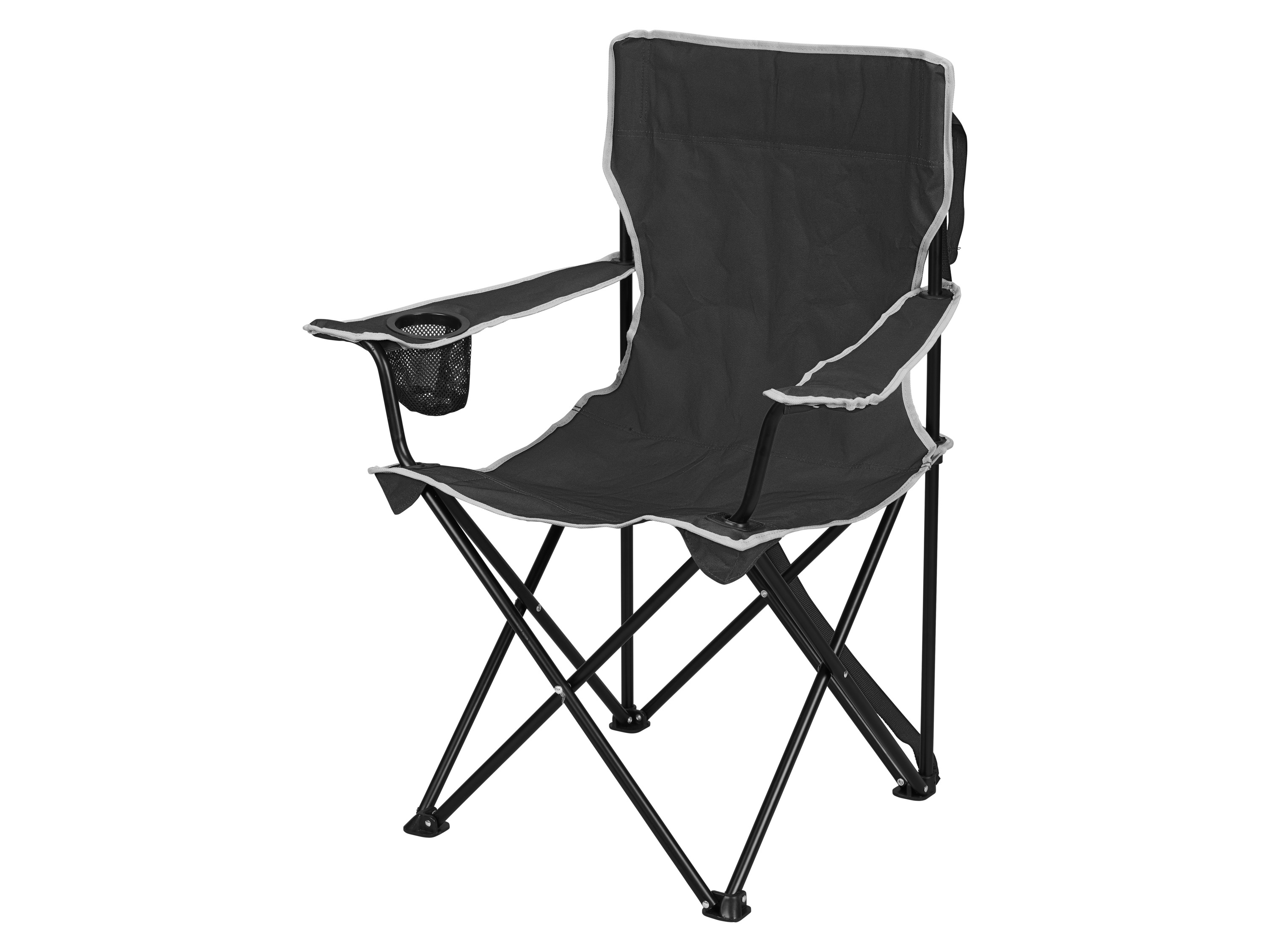 CRIVIT Chaise de camping basique, pliante (noir)