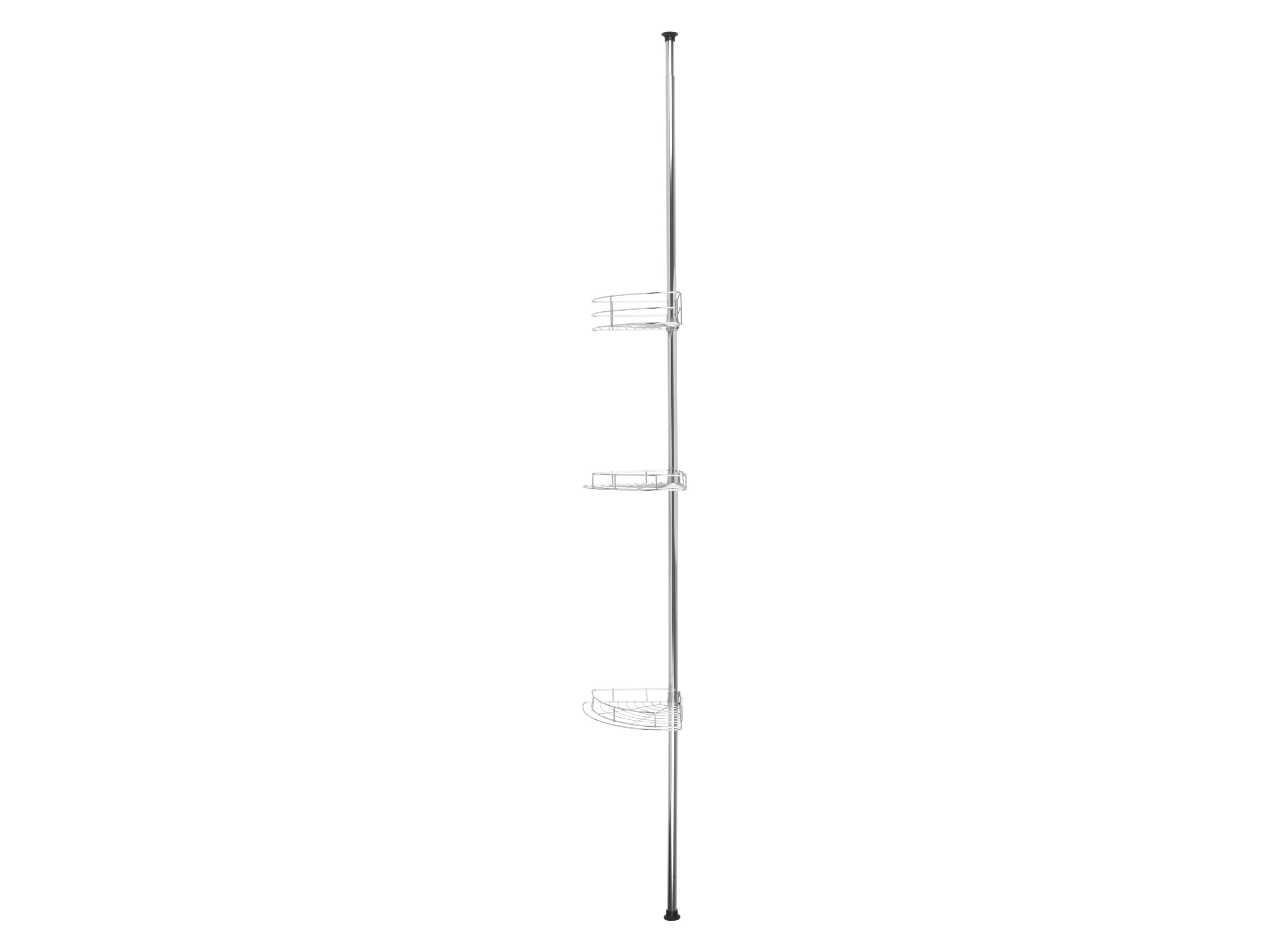 LIVARNO® Étagère de salle de bain télescopique, avec 3 paniers de rangement.
