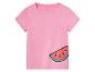 T-shirt rose pour enfant, motif pastèque.