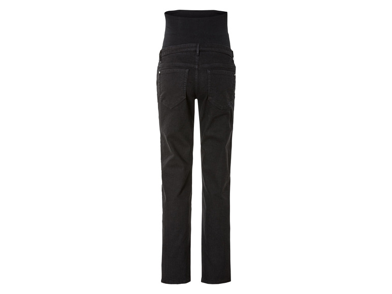 Un jean de grossesse noir.