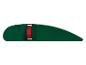 Ciseaux verts avec un bouton rotatif rouge.