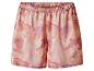 Shorts femme à imprimé aquarelle dans les tons rose et orange