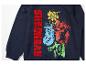 Un sweat-shirt bleu marine avec un imprimé Avengers, avec Iron Man, Thor et Hulk.