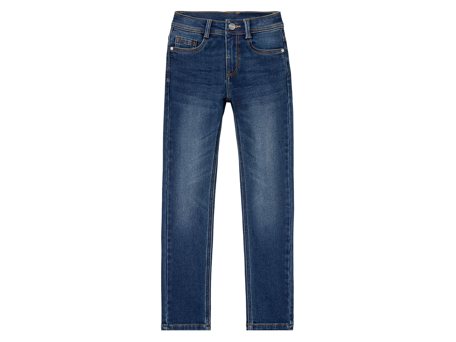 pepperts!® Pantalon molletonné skinny look denim enfant (bleu foncé)