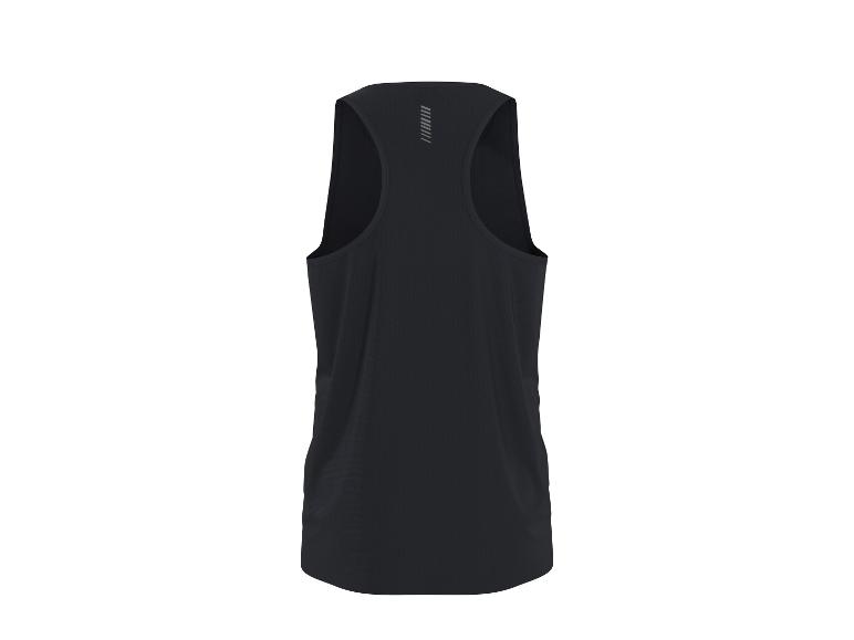 Débardeur noir pour homme avec imprimé réfléchissant au dos.