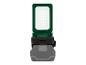 Lampe de travail LED verte et noire avec une batterie grise.