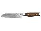 Couteau Santoku avec lame Damas et manche en bois