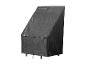 Une housse de protection noire pour meubles de jardin.