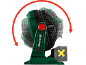 Ventilateur à batterie vert avec tête pivotante et batterie non incluse