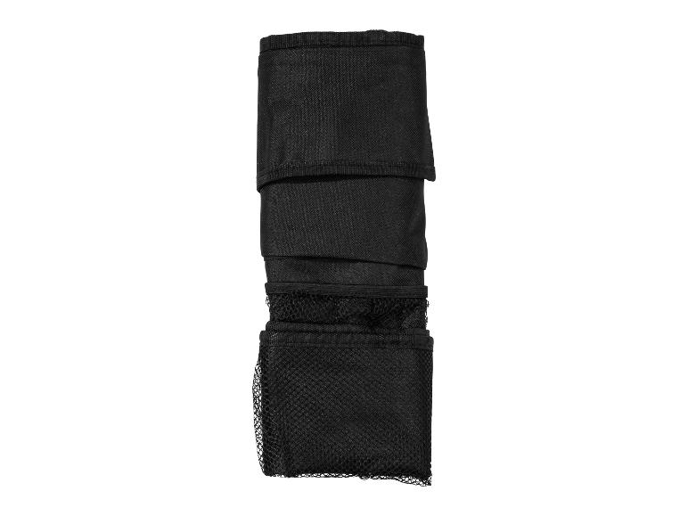 Organisateur de rangement de voiture pliable noir avec poches en filet