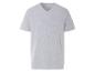 T-shirt gris à col en V.