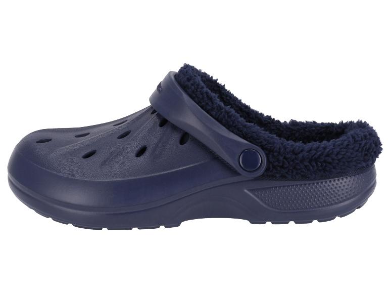 Sabots bleu marine doublés de fourrure