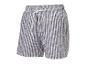 Short de bain rayés gris et blanc.