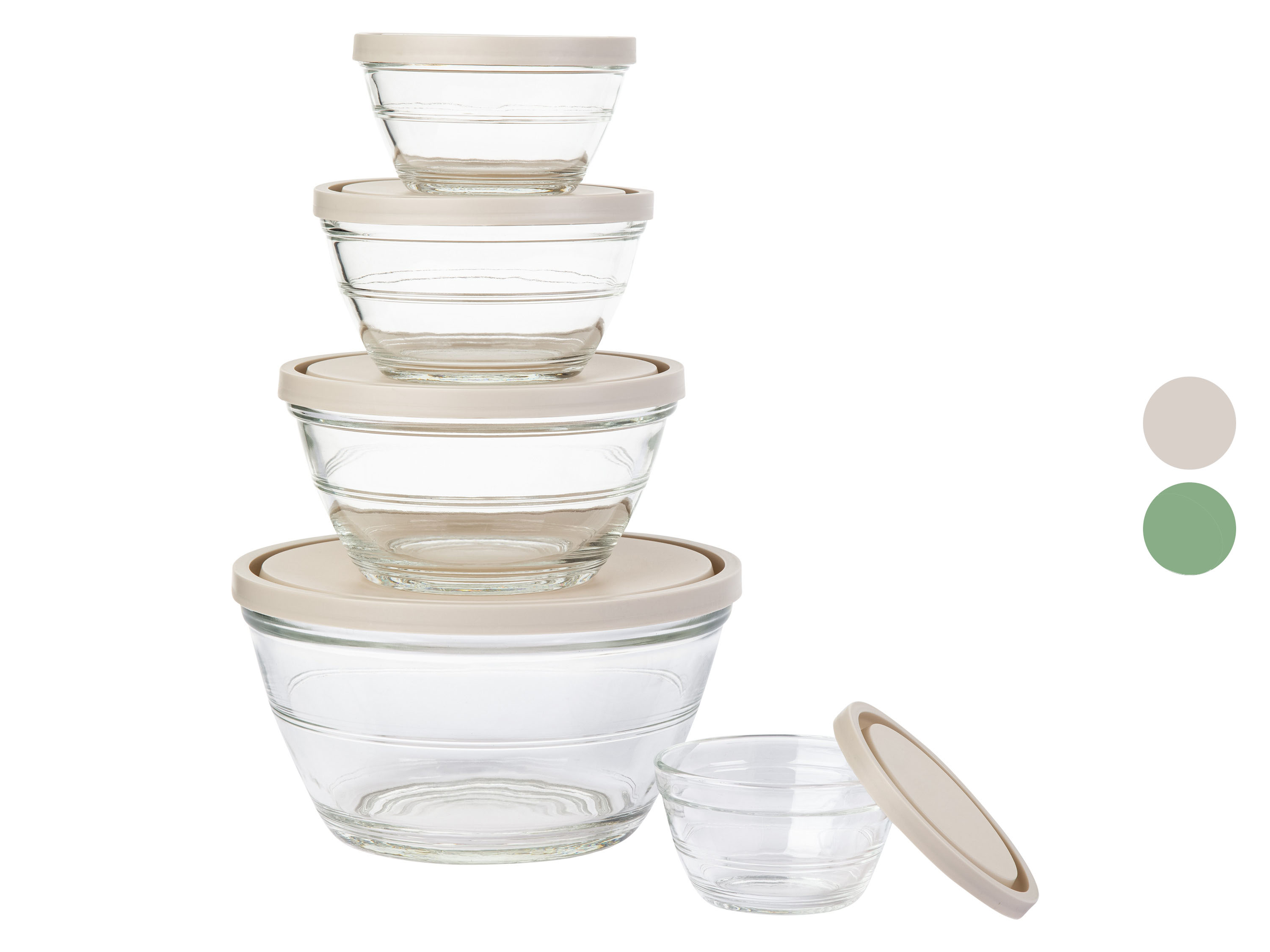 ERNESTO® Lot de saladiers en verre, 5 pièces