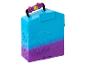 Une valise KookyLoos bleue et violette avec une poignée de skate
