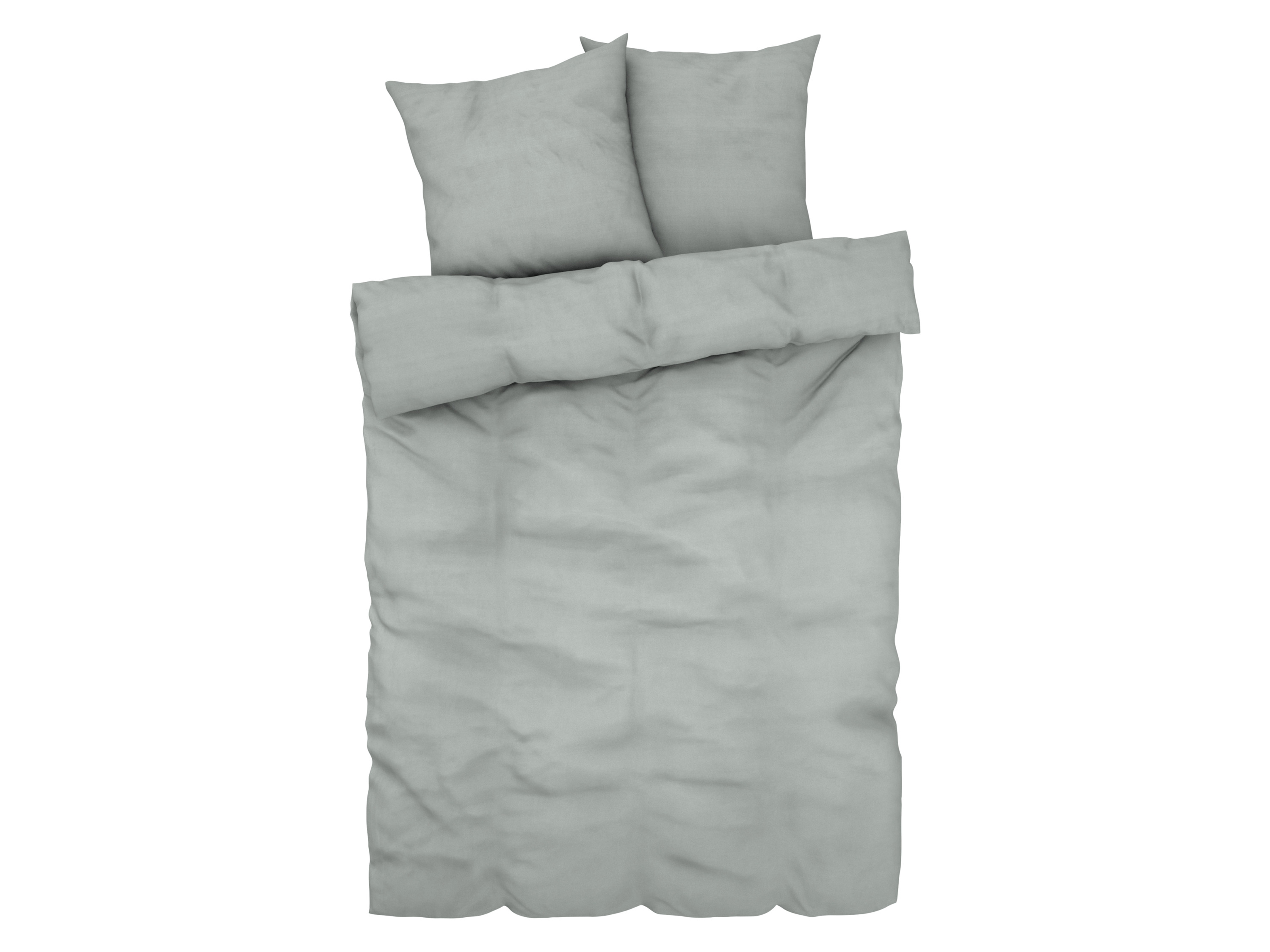 LIVARNO home Parure de lit double face en percale, 240 x 220 cm (gris)
