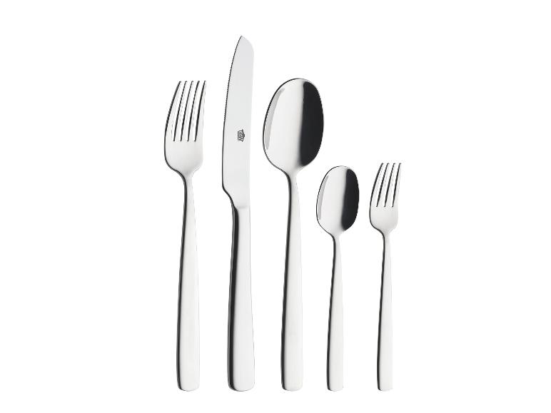 GSW Besteck-Set Premium: Ensemble de couverts avec fourchette, couteau, cuillère, petite cuillère et petite fourchette.