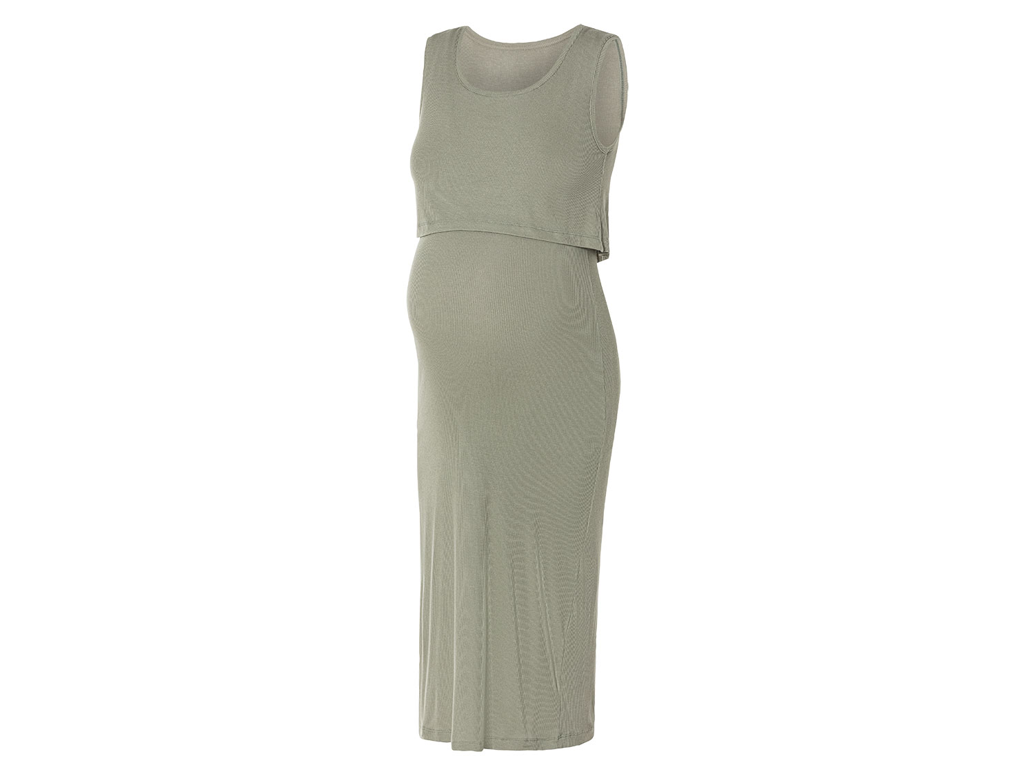 esmara® Robe de grossesse côtelée femme (kaki)