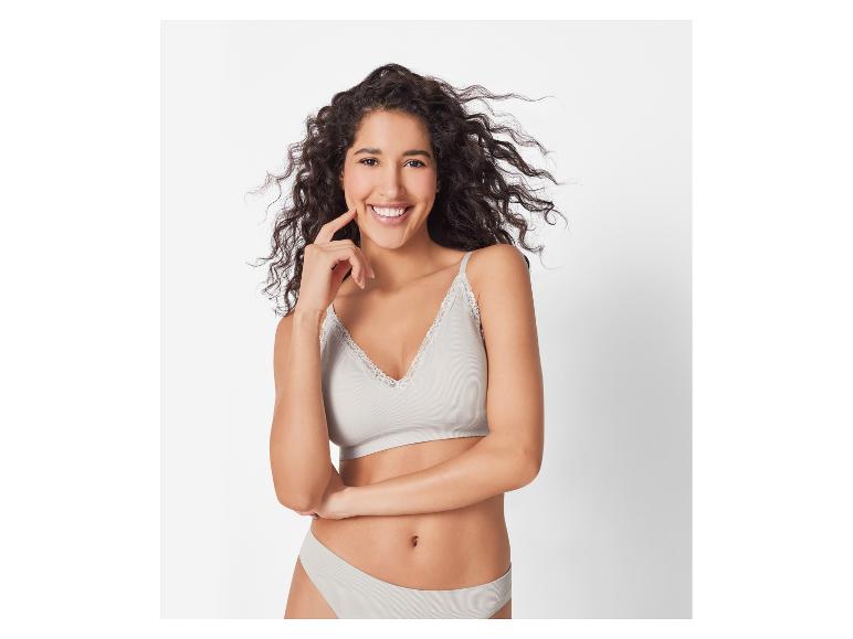 Brassière côtelée à dentelle femme
