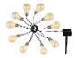 Guirlande solaire avec 10 ampoules LED rétro