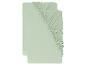 Deux draps-housses vert clair avec élastique