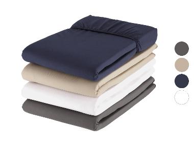 LIVARNO home Drap-housse en percale de coton, 140-160 x 200 cm