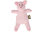 Peluche cochon rose avec l'étiquette 'Max's World' sur le côté.