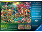 Puzzle de 1000 pièces avec une illustration féerique d'un village magique de champignons.