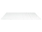 Un matelas blanc avec un motif ondulé.