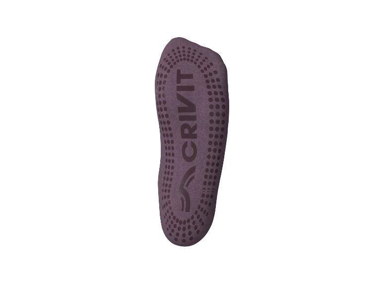 Semelle de chaussette antidérapante Crivit avec picots d'adhérence, violette.