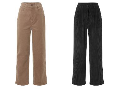 esmara® Pantalon en velours côtelé, coupe large et droite