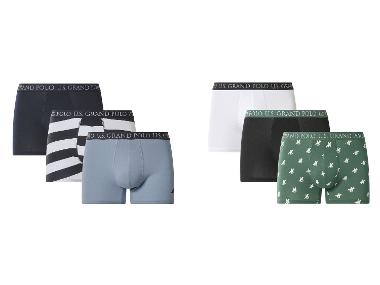 ESMARA MEN U.S. Grand Polo Boxer pour homme, lot de 3