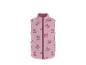 Gilet matelassé rose à motif de nœuds