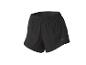 Short de sport noir avec taille élastique et logo discret.