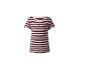Robe à manches courtes rayée marron et rose pour fille