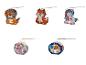 Lanternes pour enfants en forme de lion, renard, licorne, fée et astronaute.