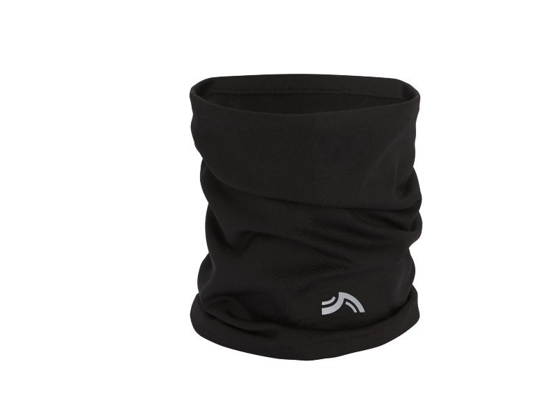 Cache-cou noir avec logo réfléchissant