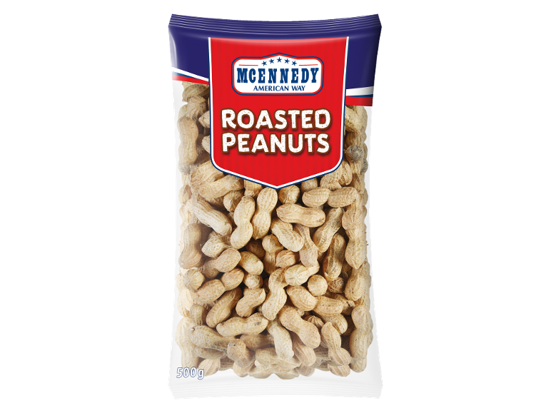 Sachet de 500g de cacahuètes grillées en coque.