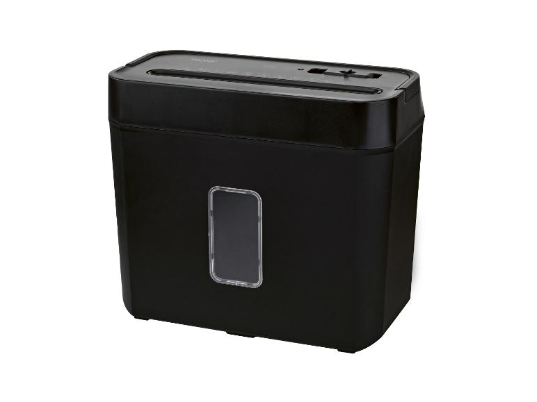 Destructeur de papier noir TRONIC avec une fenêtre transparente sur le devant