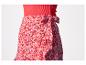 Robe et jupe portefeuille à fleurs rouges