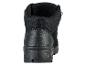 Chaussures de travail noires en cuir avec lacets.
