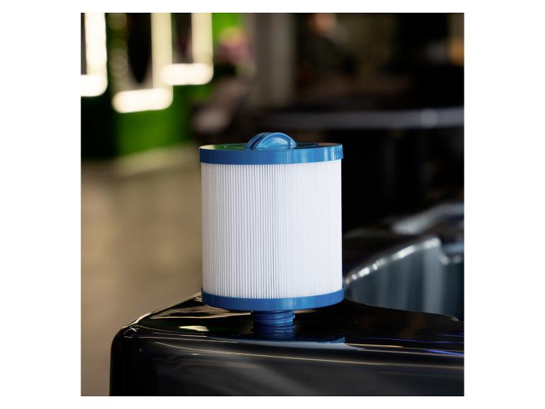 Cartouche de filtration pour piscine HOME DELUXE Stream Big, blanche et bleue.