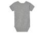 Body bébé gris à manches courtes.